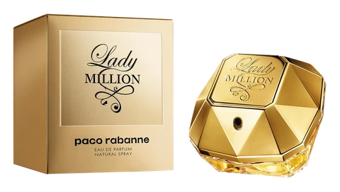 Frasco y caja de Lady Million
