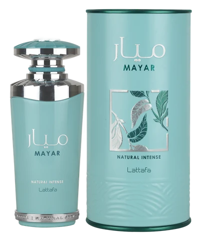 Frasco y caja de Mayar Natural Intense