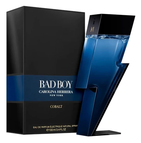 Frasco y caja de Bad Boy Cobalt