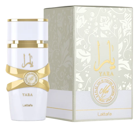 Frasco y caja de Yara Moi