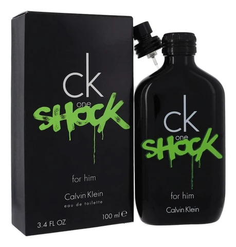 Frasco y caja de CK One Shock for Him